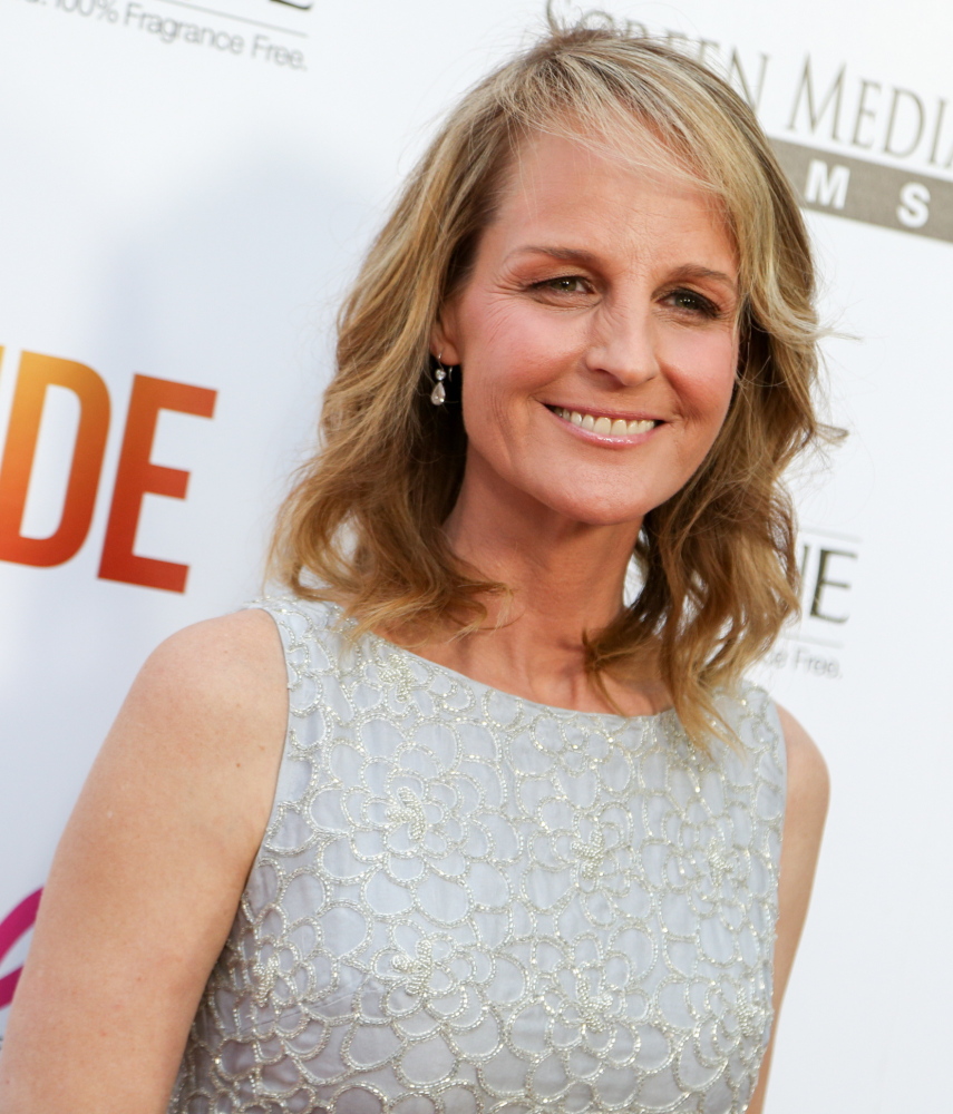 Helen Hunt arrives at the L.A.premiere of “Ride,” a movie she wrote and directed, at The Arclight Hollywood Theater.