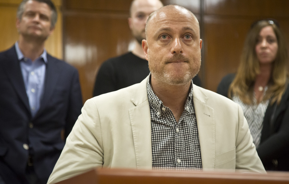 Adam Sirois, the lone holdout juror in the Etan Patz trial, answers questions Friday.