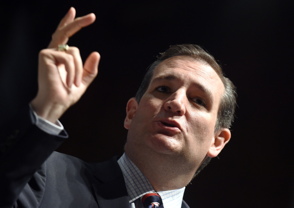 Republican presidential candidate Sen. Ted Cruz, R-Texas, speaks at the Freedom Summit on Saturday in Greenville, S.C.