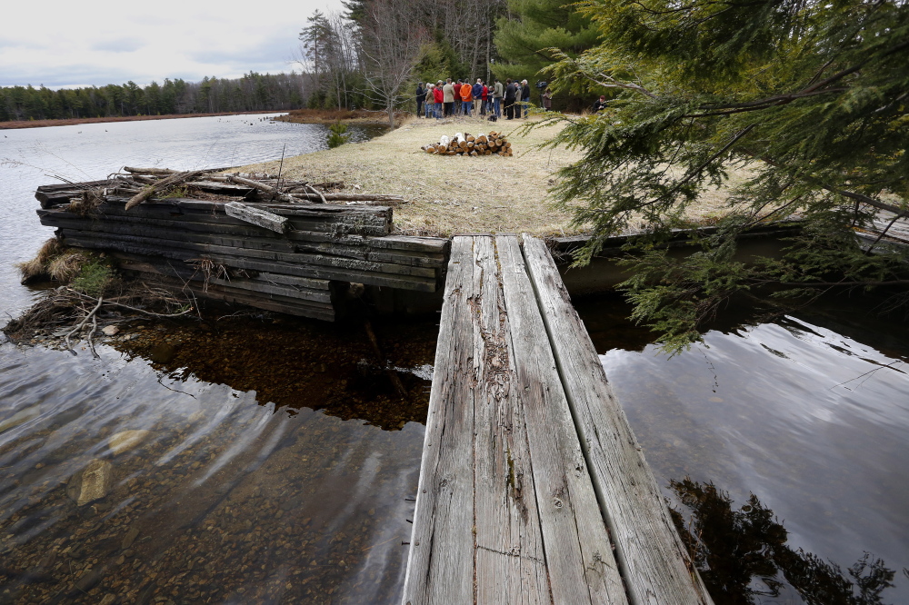 The conservation of Knight’s Pond and Blueberry Hill, shown here, had been one of dozens of initiatives that were in jeopardy because of uncertainty over the Land for Maine’s Future program.