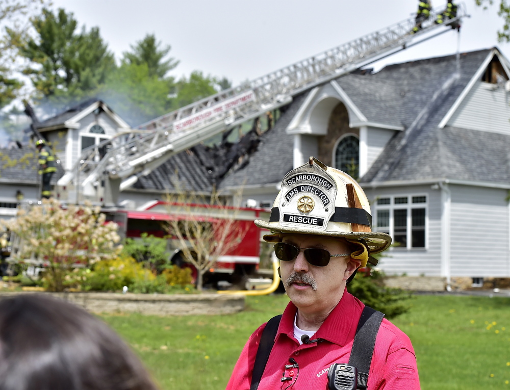 Scarborough Deputy Fire Chief Tony Attardo said a leaking propane tank appears to have accelerated the fire Friday at 2 Beaver Brook Road in Scarborough.