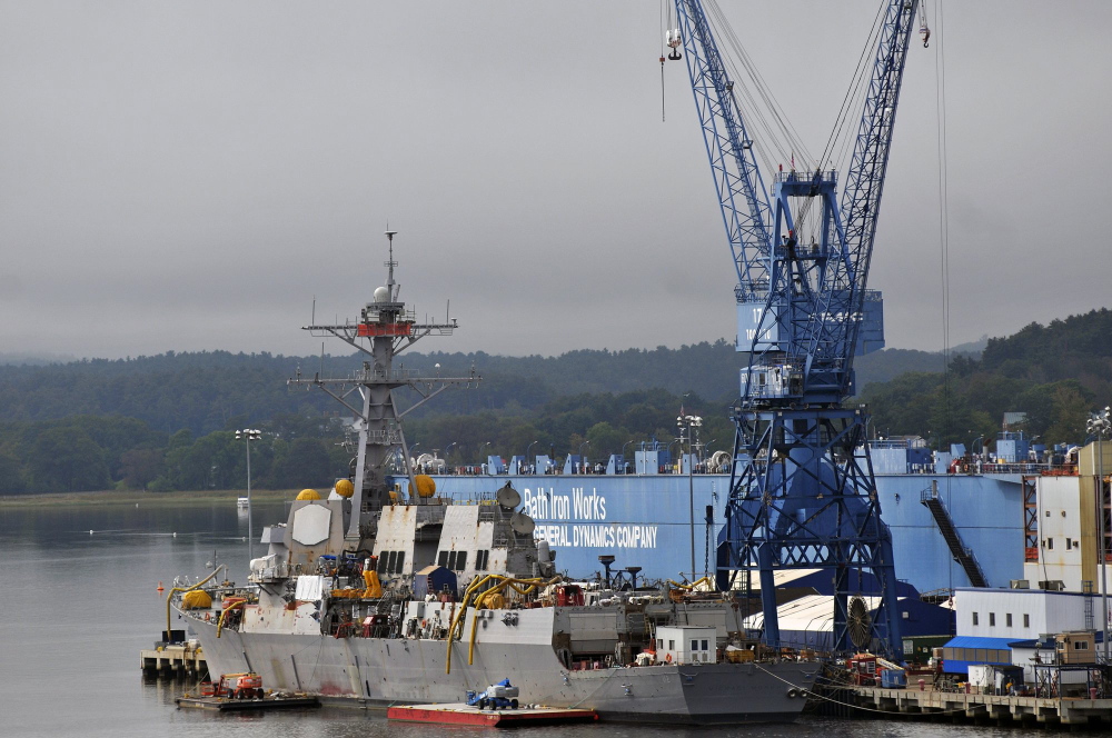 The House passed a bill Friday that would provide $611.9 billion for spending on defense, such as ships made by Bath Iron Works.