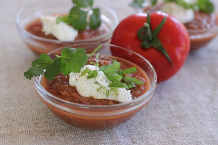 Want some interesting gazpacho? Try roasting the tomatoes first.
