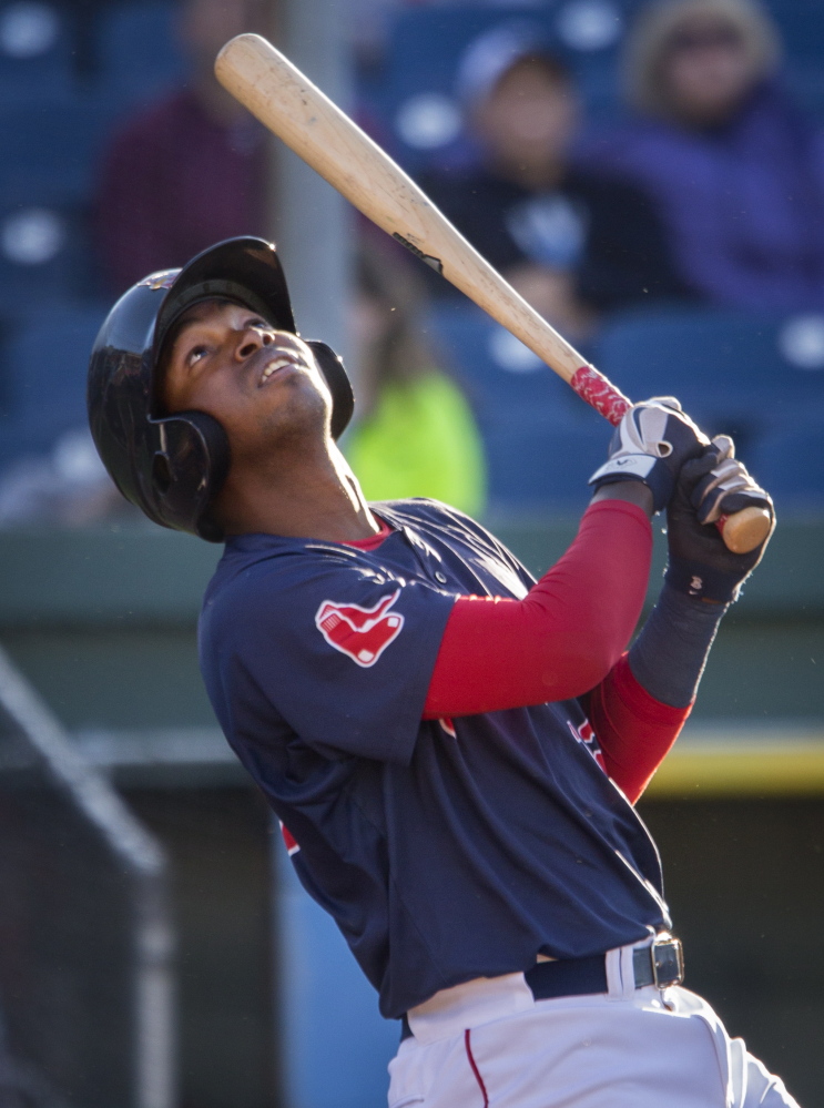 Oscar Tejeda, who was once on the Red Sox’s 40-man roster although he never made the majors, has bounced around but is back in Boston’s system, showing all that potential again with the Sea Dogs.