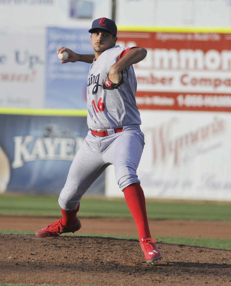 Reading starting pitcher Zach Eflin allowed just one hit until the ninth inning and earned the win as the Fightin Phils beat the Sea Dogs 6-2.
John Ewing/Staff Photographer