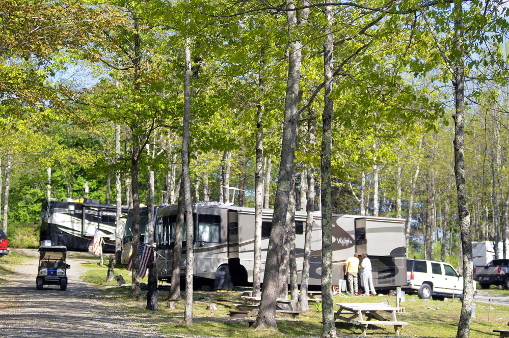 Campers already had arrived Thursday at the Augusta/Gardiner KOA in Richmond, ahead of the Memorial Day Weekend.