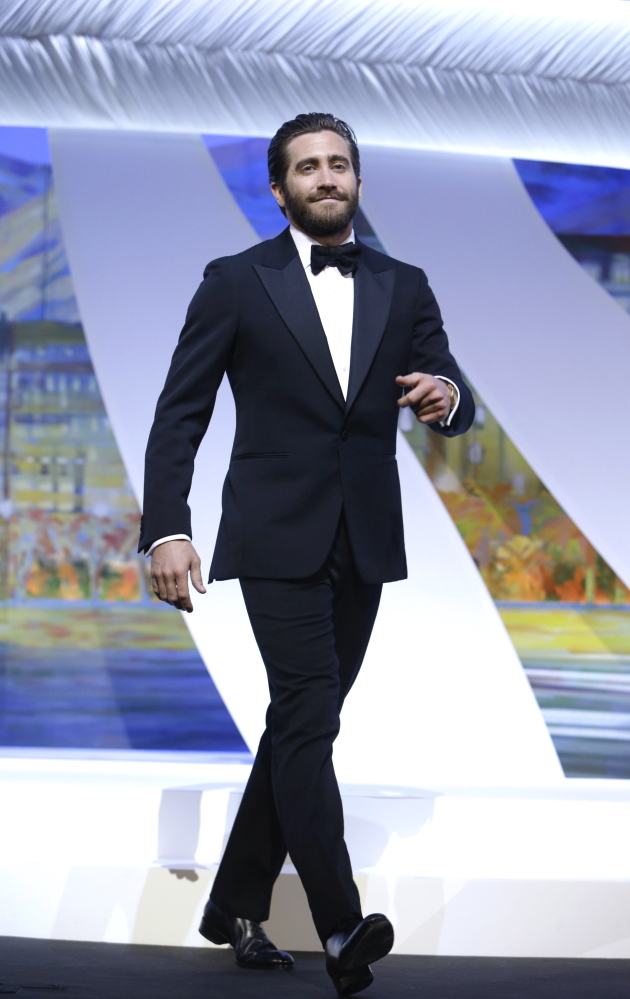 Actor Jake Gyllenhaal, an awards jury member, arrives at the closing ceremony Sunday in Cannes, France.