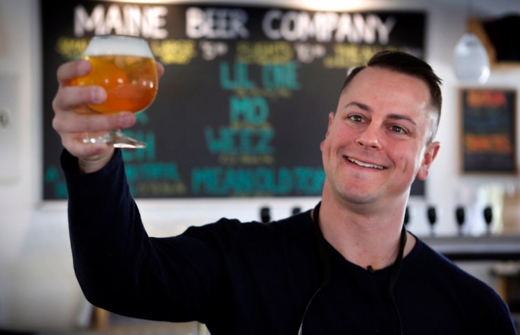Dan Kleban, a co-owner of the Maine Beer Company, in the company's tasting room in Freeport.