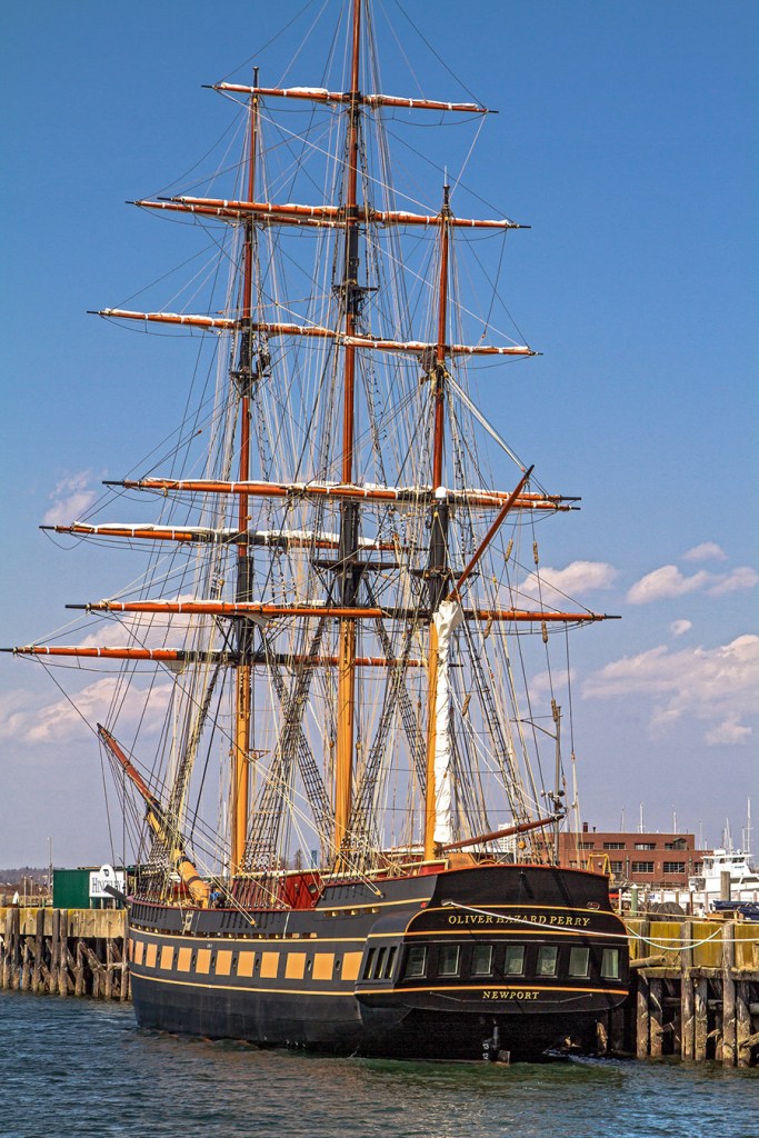 Ayan Ahmed and Nathan Robinson will sail aboard the Oliver Hazard Perry, a 210-foot square-rigger that is the first fully-rigged oceangoing ship to have been built in the U.S. in 110 years. Photo courtesy of Oliver Hazard Perry Rhode Island