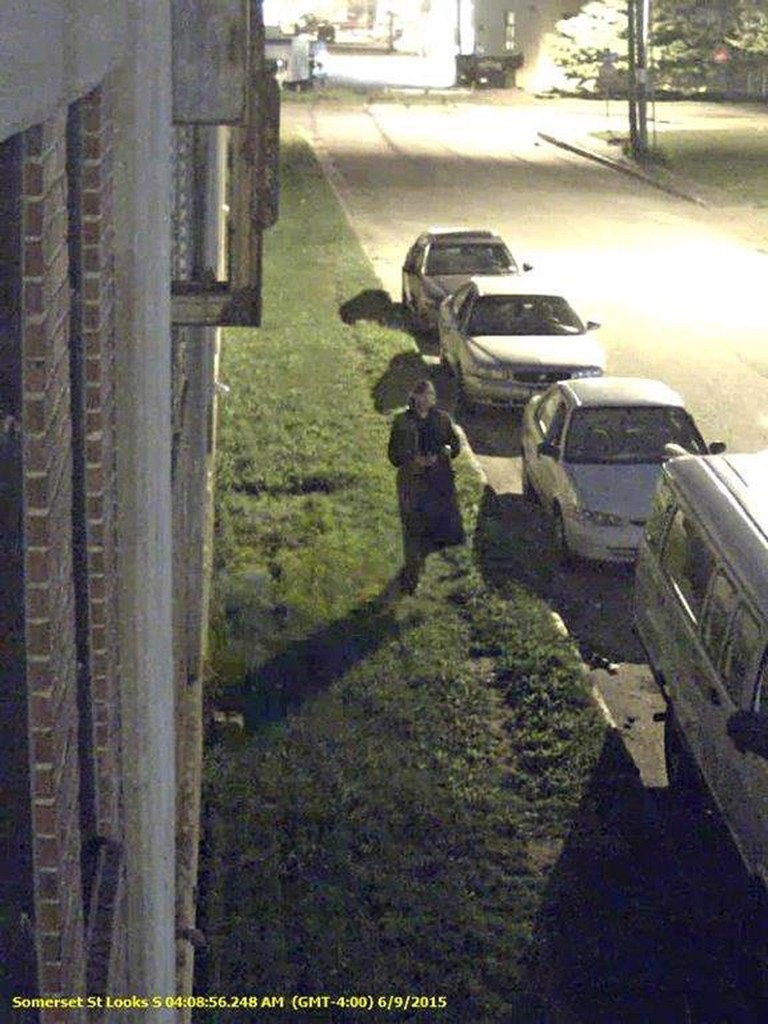 This security camera image shows a person of interest related to motor vehicle burglaries that occurred in Portland in the early morning hours of June 9.