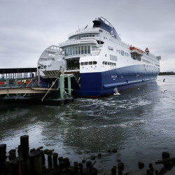 The Nova Star, which makes daily round-trips between Portland and Yarmouth, Nova Scotia, is being provisioned by suppliers in Canada rather than in Portland this year, a move largely driven by political pressure from the Nova Scotia government. In addition, the favorable exchange rate – the Canadian loonie is worth only 80 cents to a U.S. dollar – is making it harder for Maine companies to compete on price.