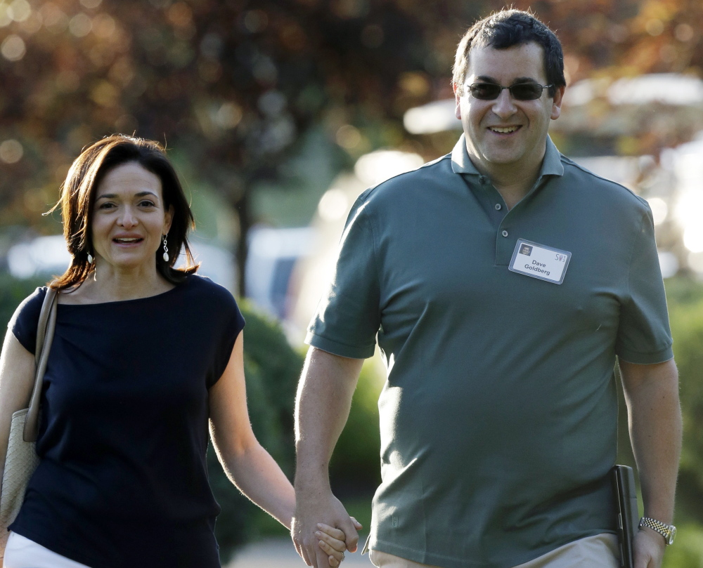 Sheryl Sandberg, Facebook’s chief operating officer, and her husband, Dave Goldberg, in 2013.