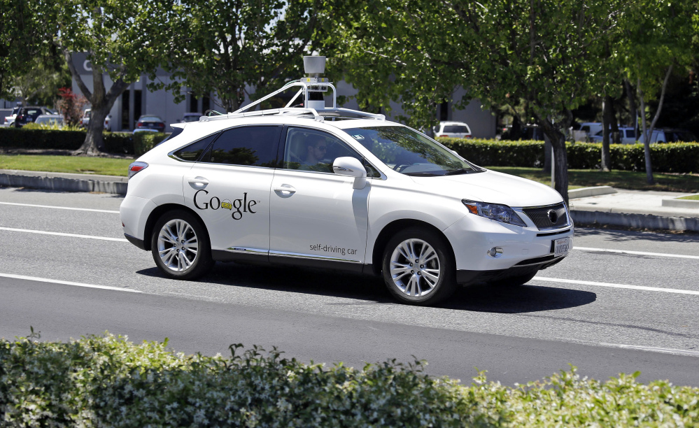 Google says six accidents happened with its self-driving cars while the cars were in autonomous driving mode. The other six happened while staffers were driving.
2014 Associated Press file photo
