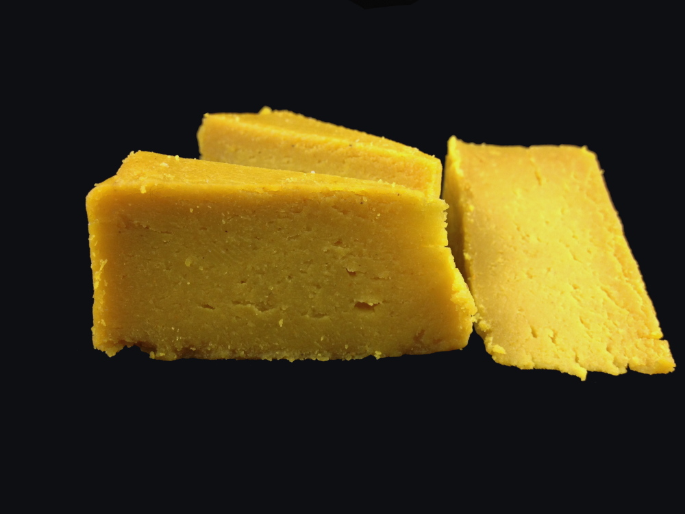 Chef Chris Roberts aged this cashew cheddar for 30 days and says it “fooled the deli manager at the Belfast Co-op.”