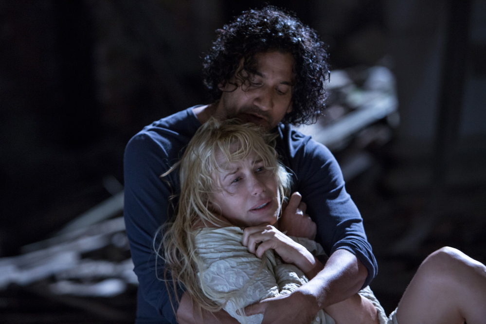 Naveen Andrews and Daryl Hannah in a scene from Netflix’s “Sense8,” which debuted this month.
