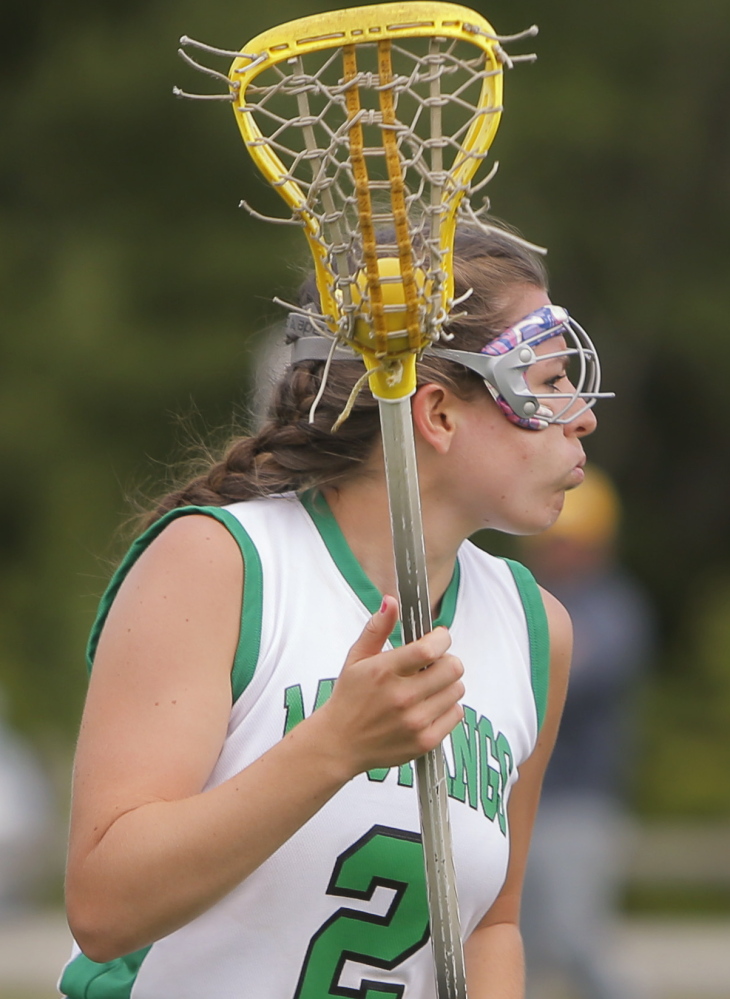 Mackenzie Kidder is one of four senior captains on the Massabesic girls’ lacrosse team, which is the defending Class A champion and the No. 1 seed in the Western A tournament this season. The Mustangs play No. 4 Scarborough in the regional semifinals on Saturday.