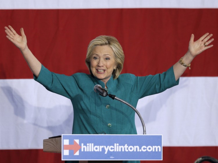 Presidential candidate Hillary Rodham Clinton speaks at a rally on Sunday in Iowa. She is trying to build a strong organization in the state that tripped up her first campaign.