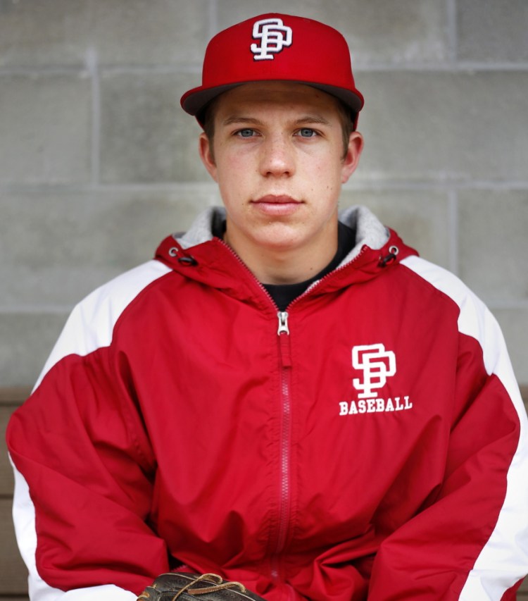 Jacob Brown has things under control in the classroom and on the baseball field at South Portland. The school’s valedictorian tied for second on the team in batting average and was first in total bases.