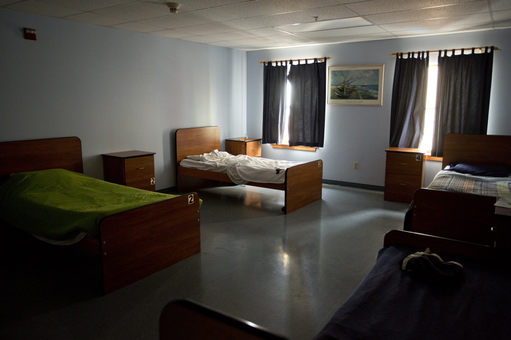 A room in Milestone's detox center in Portland. York County and the operator of a homeless shelter plan to open a new a detox and residential addiction recovery program in Alfred.
Gabe Souza/Staff Photographer