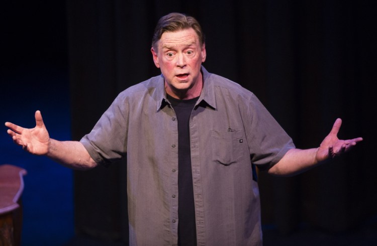 Still standing after a horrific accident that killed his wife in December, Tony Reilly returned to the stage Wednesday at the St. Lawrence Arts Center in “The Coma Monologues.”