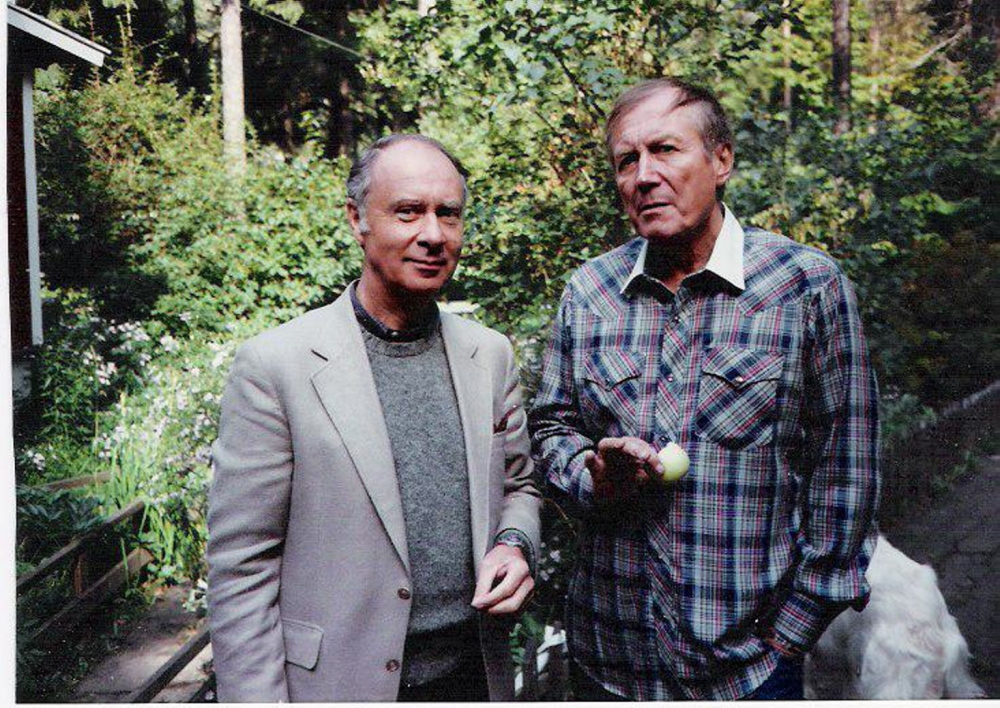 Journalist Robert C. Nelson, left, fulfilled a longtime dream in the 1980s by meeting and interviewing Russian poet Yevgeny Yevtushenko.