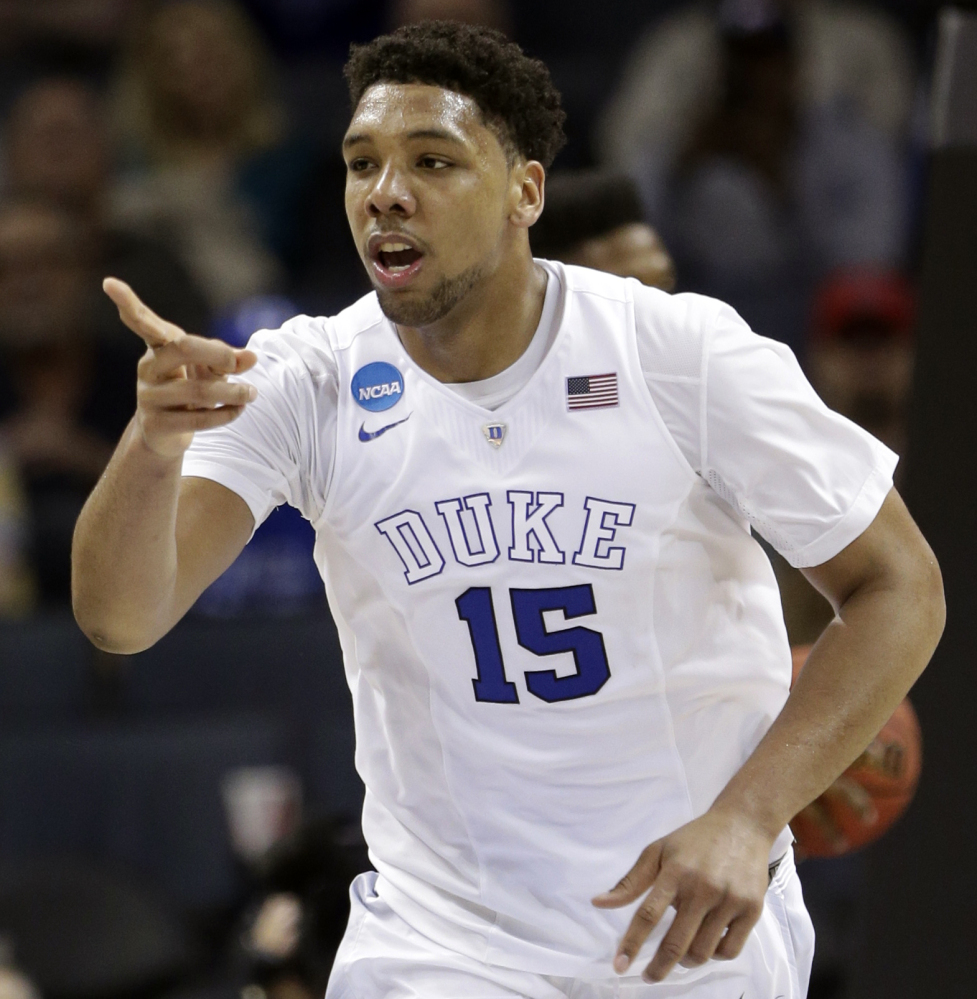 Duke’s Jahlil Okafor may be the second pick in the draft and go to the Lakers. “Two is not bad, being in Los Angeles,” Okafor said.
