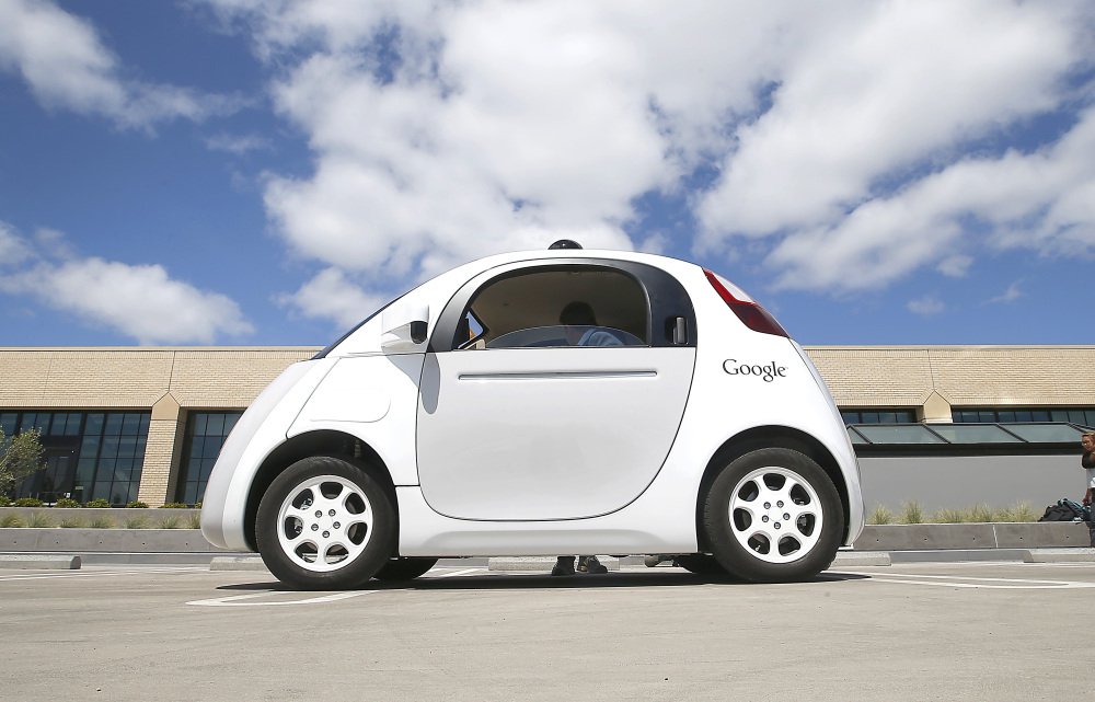 Google’s new self-driving prototype cars are cruising on streets near the company’s campus.