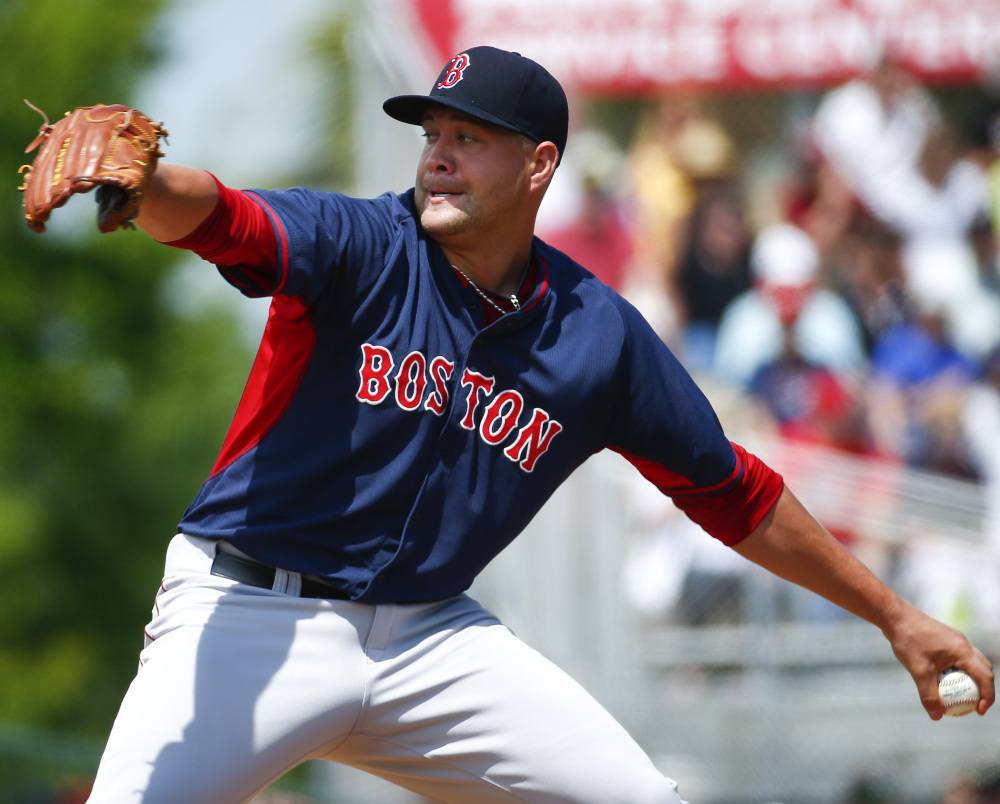 Brian Johnson received one start for the Boston Red Sox in spring training, against the Miami Marlins. His uniform shirt may say Boston again before long with the season he’s having for Triple-A Pawtucket.