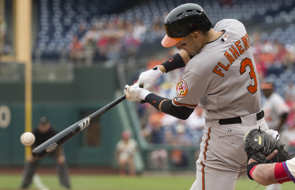 Ryan Flaherty, a Deering High graduate, is showing improvement at the plate this season, batting .250 – 26 points higher than his career average.
