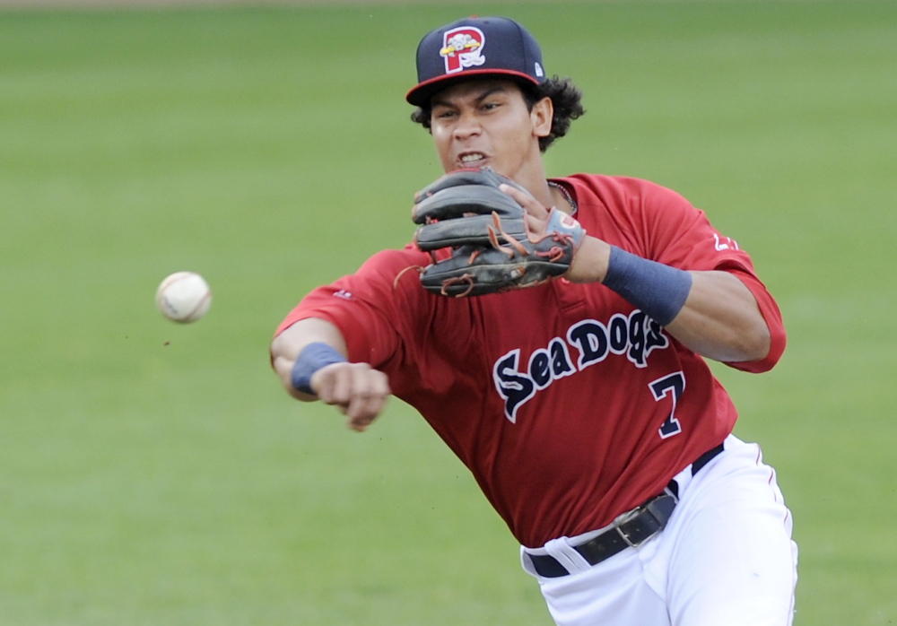Sea Dogs shortstop Marco Hernandez is one of five Sea Dogs named to the Eastern Division team that will play the Western Division in the Eastern League All-Star Game on July 15 at Hadlock Field.