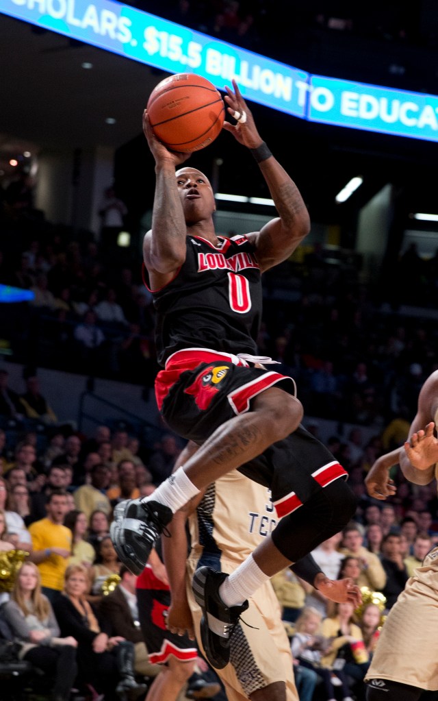 Terry Rozier of Louisville said after being drafted Thursday night that he looks forward to being with the Boston Celtics and isn’t concerned by the competition at guard, but only by what he has to do to see playing time. 
2015 File Photo/The Associated Press