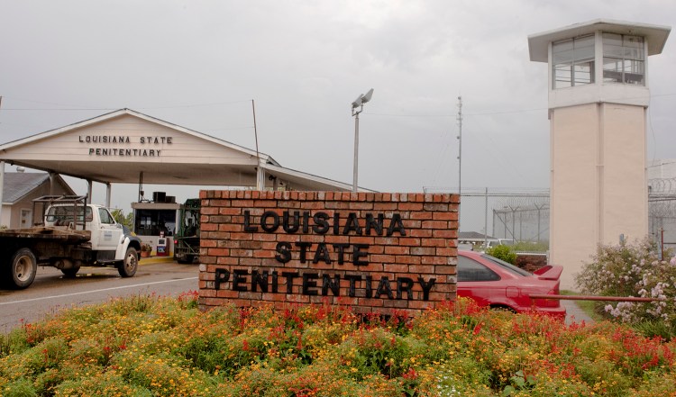 FILE - This April 22, 2009, file photo, shows a view of the front entrance of the Louisiana State Penitentiary in Angola, La. The Associated Press