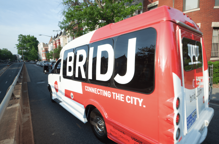 A Bridj bus in Washington, D.C.