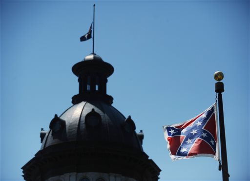 The Confederate flag still flies near the South Carolina Statehouse, in Columbia.  The Associated Press
