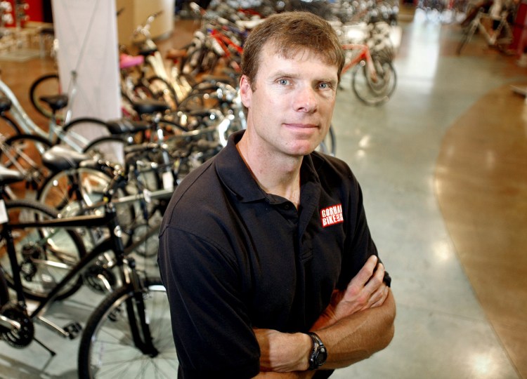 Jamie Wright owns Gorham Bike & Ski on Congress Street in Portland. Tim Greenway/Staff Photographer