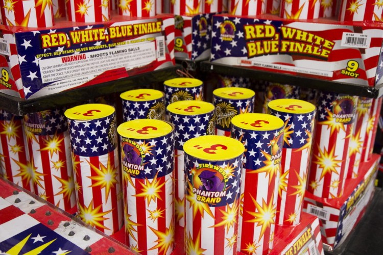 At Phantom Fireworks in Scarborough, kits of aerial fireworks are the top sellers, with prices ranging from $50 to $1,500.