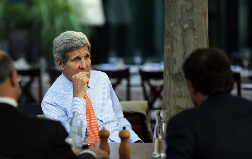 U.S. Secretary of State John Kerry attends the Iran nuclear talks Thursday in Vienna, Austria.