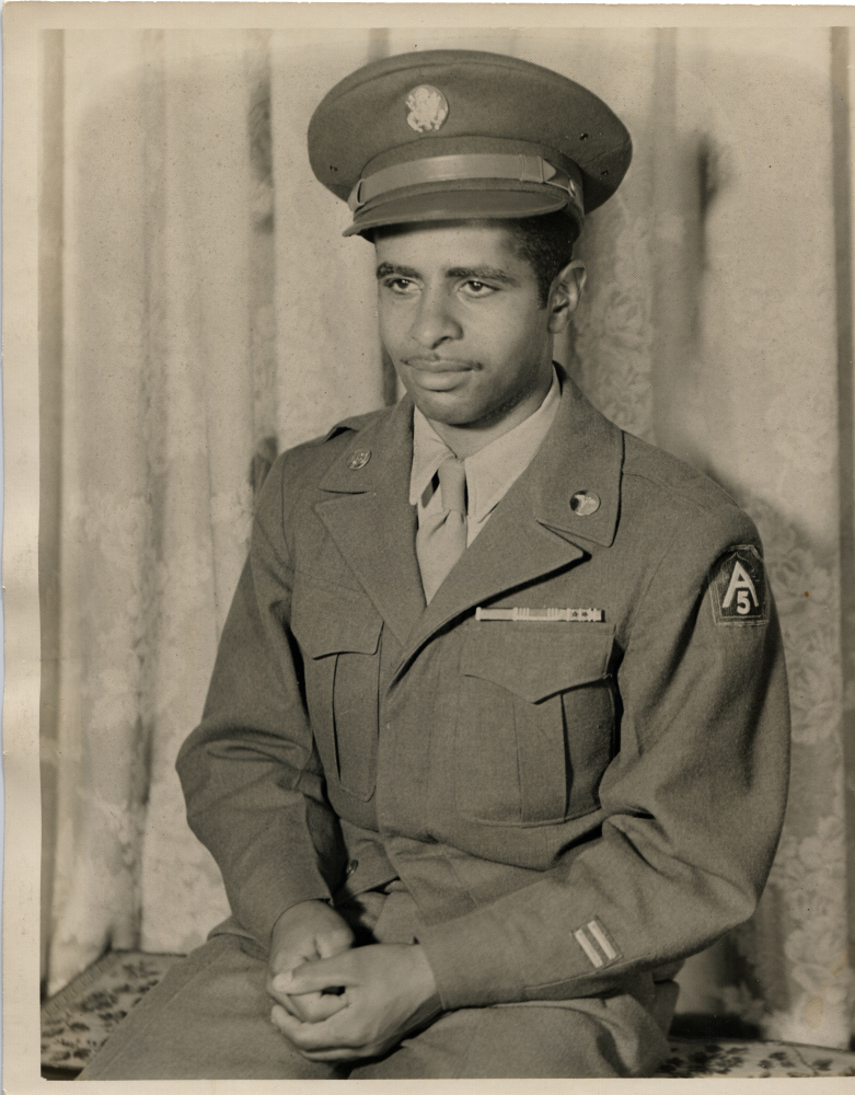 Pvt. Rothacker Smith served in the 366th Infantry Regiment and was stationed in southern Italy, where he was wounded, and then captured and spent the rest of the war as a POW.