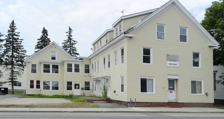 This apartment building at 689 Main St. in Westbrook was condemned, forcing the tenants to move into motel rooms paid for by the building’s owner.