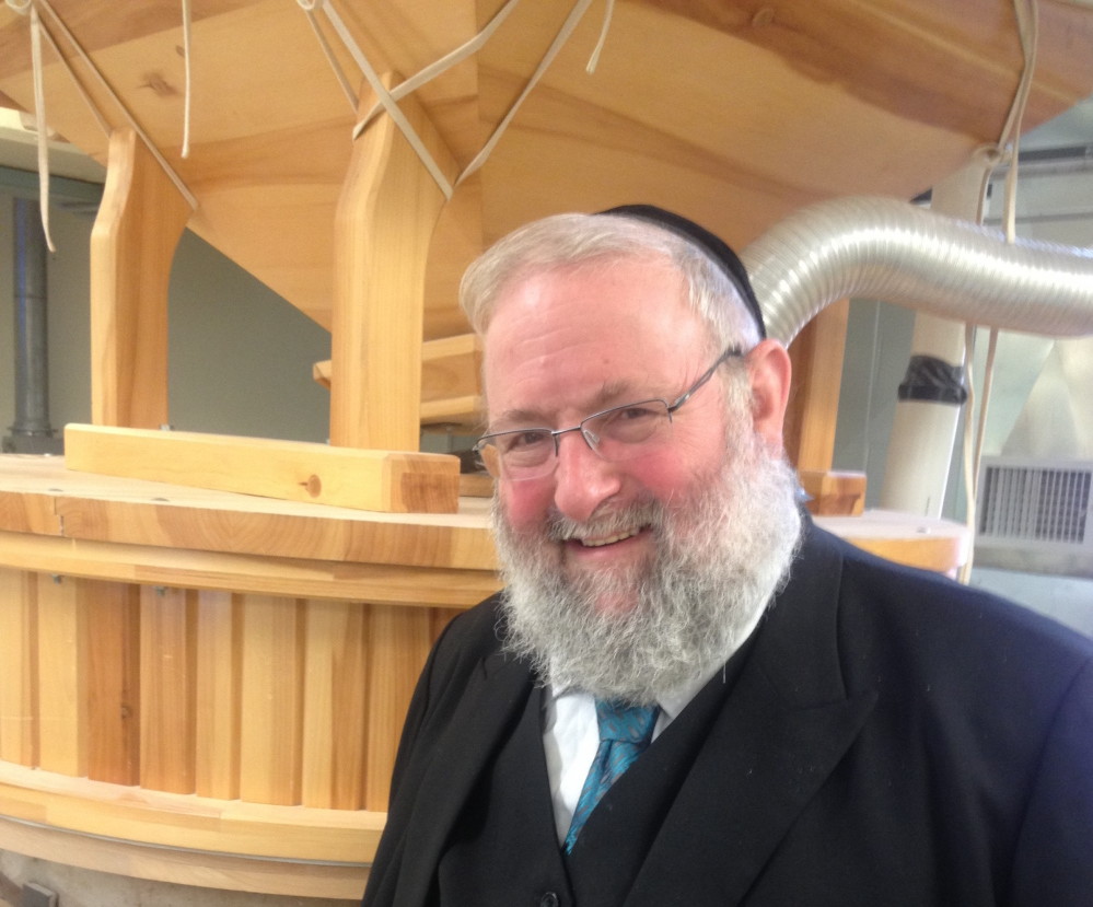 Visiting Rabbi Zushe Blech said he inspected the grist mill to make sure nothing is added to food that would jeopardize its kosher status.