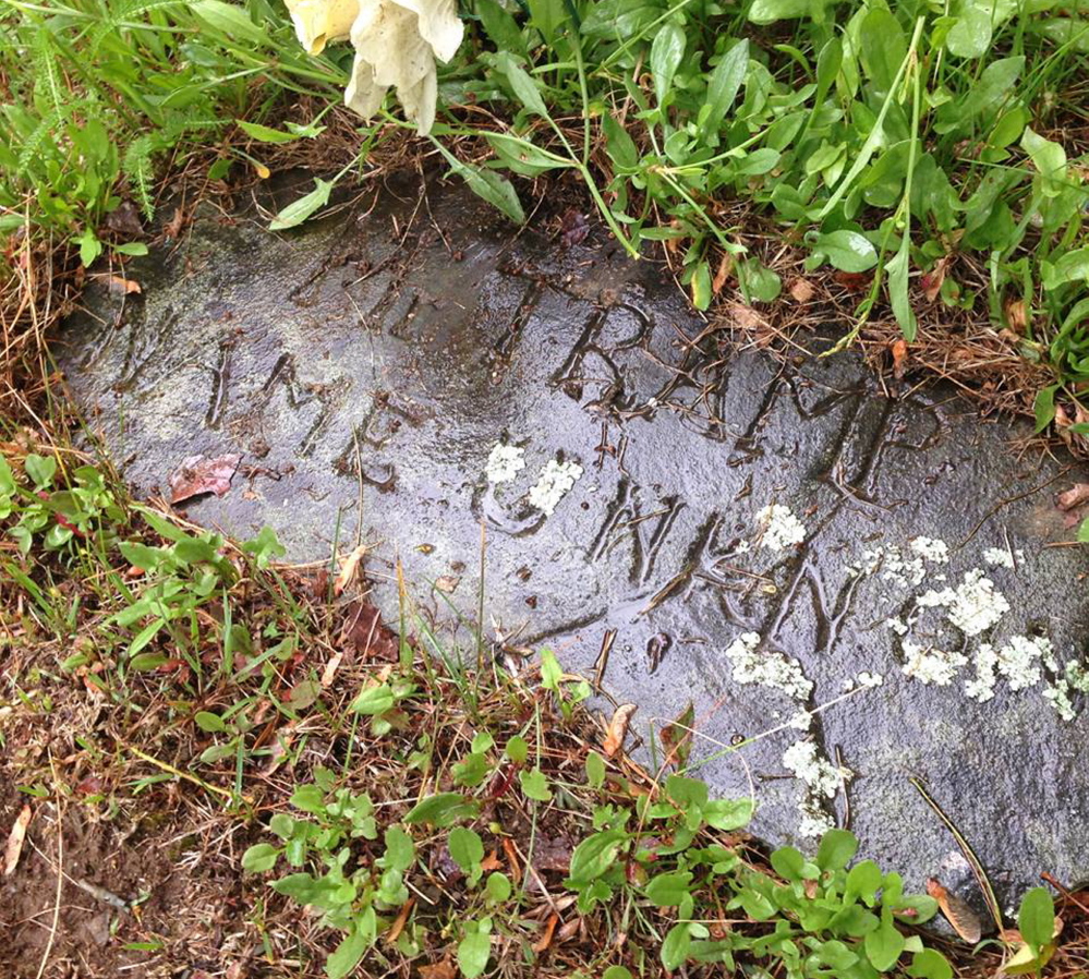 A simple fieldstone marks the final resting place of Mr. Tramp. No records of the burial have been found.