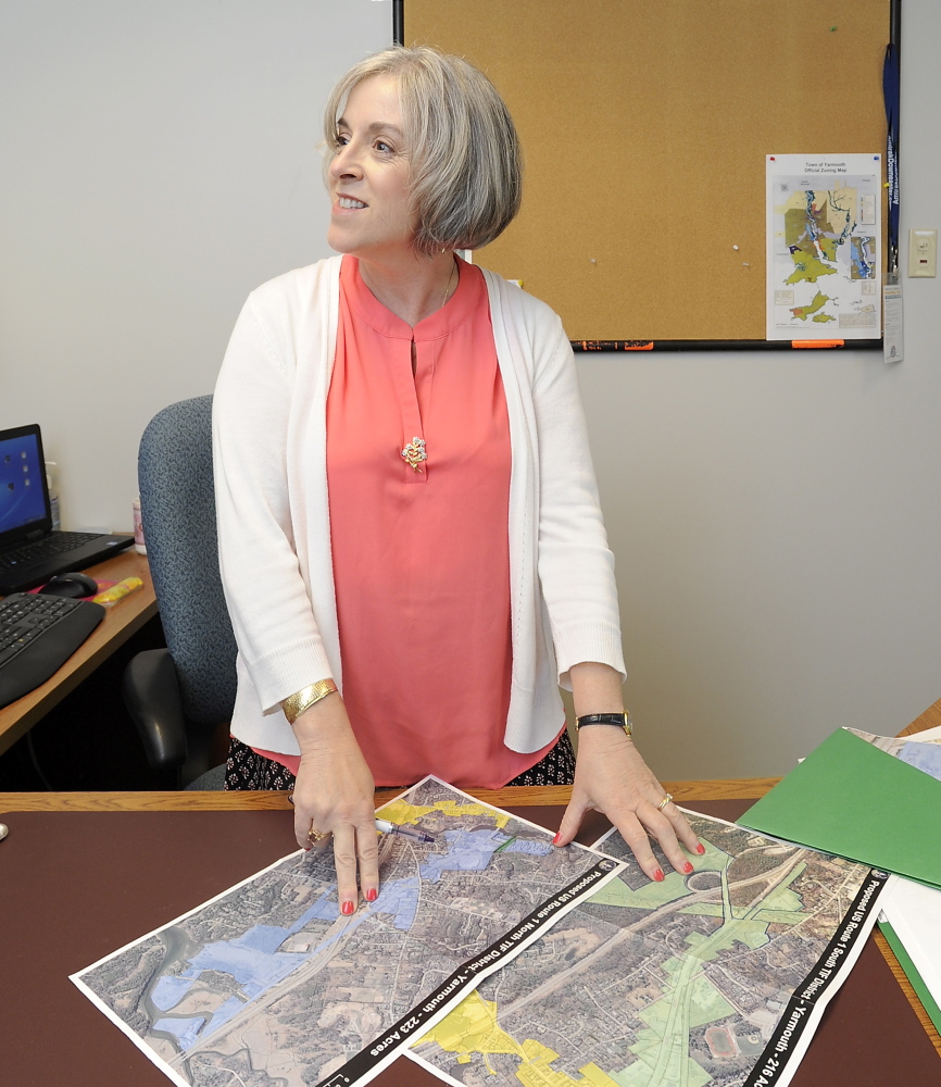 Denise Clavette, Yarmouth’s economic development director since January, says the keys to creating a destination-worthy downtown center are eased zoning and TIF districts.