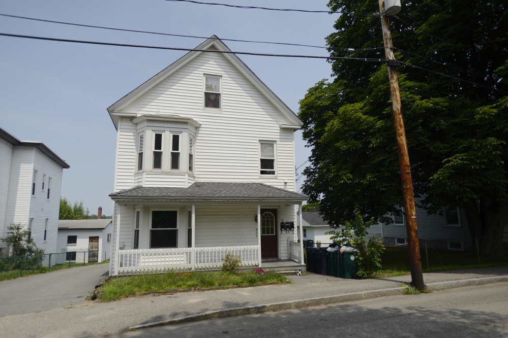 This apartment building at 41 Clifford St. in Biddeford was the target in Sunday’s “swatting” incident.