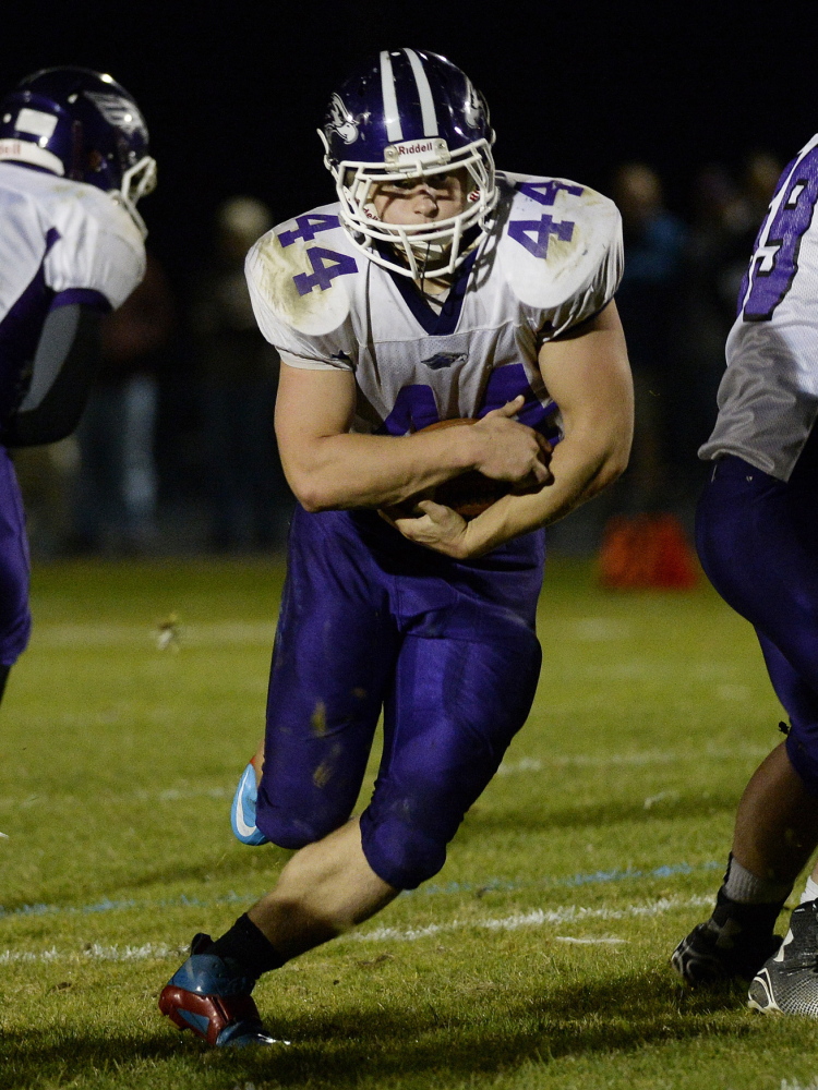 Brett Gerry ran for a school-record 2,263 yards last fall for Marshwood and won the Fitzpatrick Trophy as the state’s top senior player. But he’ll primarily be at linebacker Saturday for the West in the Lobster Bowl.