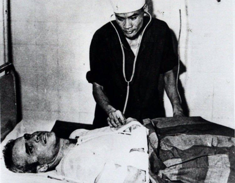 1967 Associated Press File Photo
John McCain is administered to at a Hanoi, Vietnam, hospital as a prisoner of war.