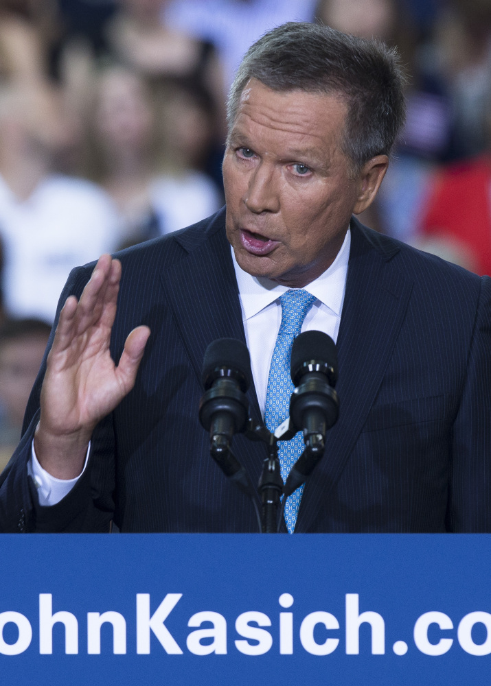 Gov. John Kasich cites his experience while launching his campaign Tuesday.