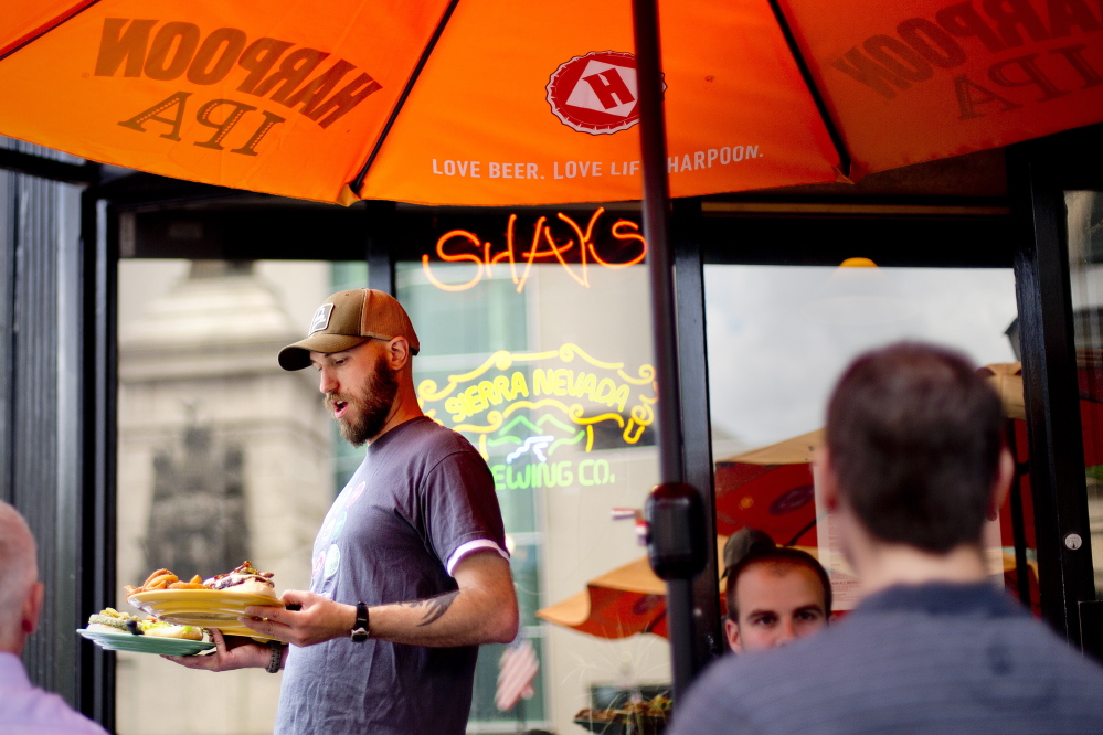 At work Thursday, Sylvan Vogel, a 31-year-old bartender at Shay’s Grill Pub in Portland, said he worries that some restaurants wouldn’t be able to afford the increase in wages under proposals the city is considering. “It’s not an easy business,” Vogel said.
