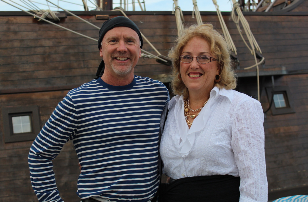 Sailors Steve and Mary Ballou of Cape Elizabeth dressed the part.