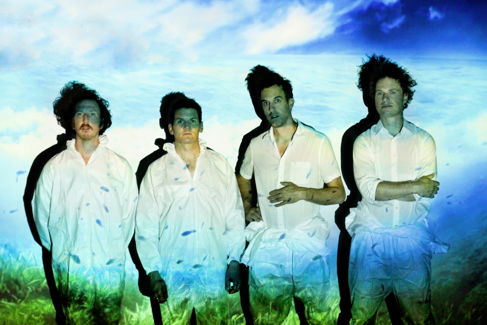 Guster will headline a music festival on Aug. 8 that is being moved from the Eastern Promenade to the Maine State Pier. Guster’s guitarist Adam Gardner, second from left, lives in Cape Elizabeth.