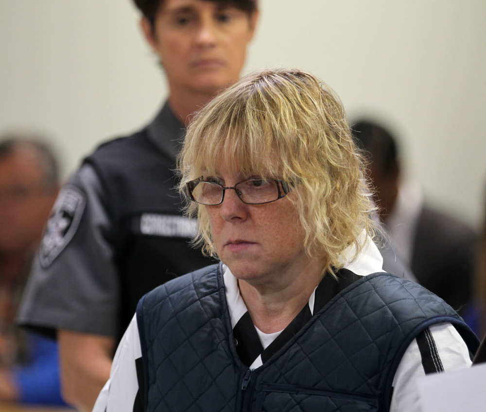 Joyce Mitchell, shown in court in June, pleaded guilty to smuggling hacksaw blades in frozen hamburger meat to two killers who later broke out and spent more than two weeks on the run.